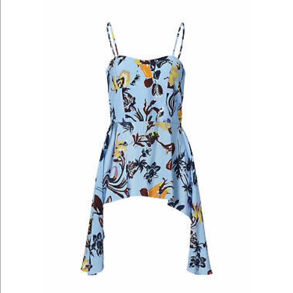 Tibi Gothic Floral Silk Corset Camisole